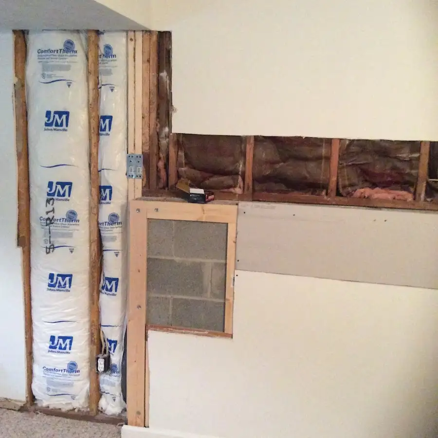 Wall insulation replacement during Basement Flood Cleanup in Mercedes
